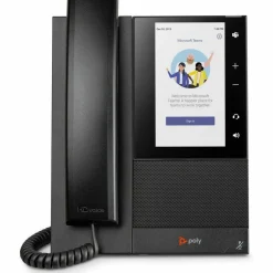 Poly CCX 505 IP Phone - Corded - Corded/Cordless - Wi-Fi, Bluetooth - Desktop, Wall Mountable - Black