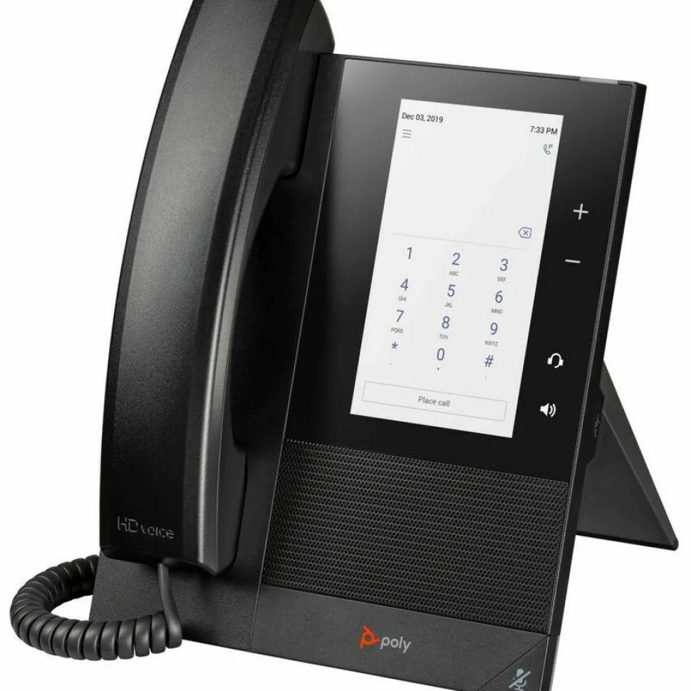 Poly CCX 400 IP Phone - Corded - Corded - Desktop, Wall Mountable - Black