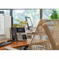 Poly Edge E450 IP Phone - Corded - Corded/Cordless - Bluetooth, NFC, Wi-Fi - 3 Multiple Conferencing - Desktop, Wall Mountable - White, Midnight Blue
