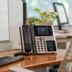 Poly Edge IP Phone - Corded - Corded - Desktop - Black - TAA Compliant