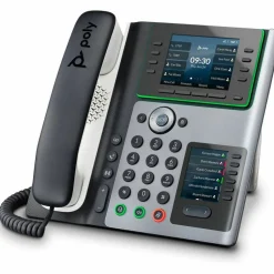 Poly Edge IP Phone - Corded - Corded - Desktop - Black - TAA Compliant