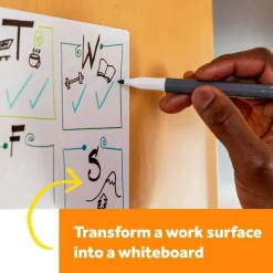 Post it Non-Magnetic Dry-Erase Whiteboard Surface, 48" x 96", White