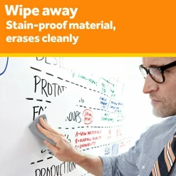 Post it Non-Magnetic Dry-Erase Whiteboard Surface, 48