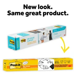 Post it Non-Magnetic Dry-Erase Whiteboard Surface, 48