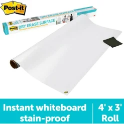 Post it Non-Magnetic Dry-Erase Whiteboard Surface, 36