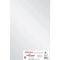 Poster Boards, 14" x 22", White, Pack Of 8