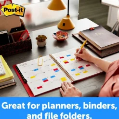 Post-it 1" x 1 1/2" Durable Index Tabs, Assorted, 6 Tabs Per Pad, Pack Of 6 Pads
