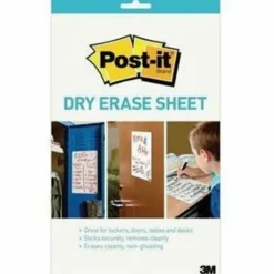Post-it Dry Erase Sheets, 7 in x 11.3 in, 1 Pack, 3 Sheets/Pack, White, DEFSHEETS-3PK