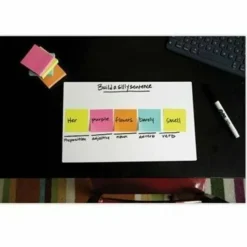 Post-it Dry Erase Sheets, 7 in x 11.3 in, 1 Pack, 3 Sheets/Pack, White, DEFSHEETS-3PK