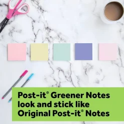 Post-it Greener 100% Recycled Paper Notes, 4 x 6 in, 5 Lined Sticky Note Pads, 100 Sheets/Pad, School Supplies and Office Products, Sweet Sprinkles