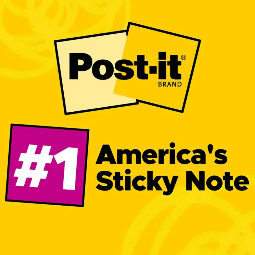 Post-it Notes, 3" x 3", 24 Bulk Note Pads, 100 Sheets/Pad, School Supplies & Office Products, The Iconic Canary Yellow Note, 65424VAD