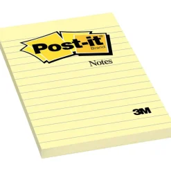 Post-it Notes, 4 x 6 in, 12 Lined Sticky Note Pads, 100 Sheets/Pad, School Supplies and Office Products, The Iconic Canary Yellow Note