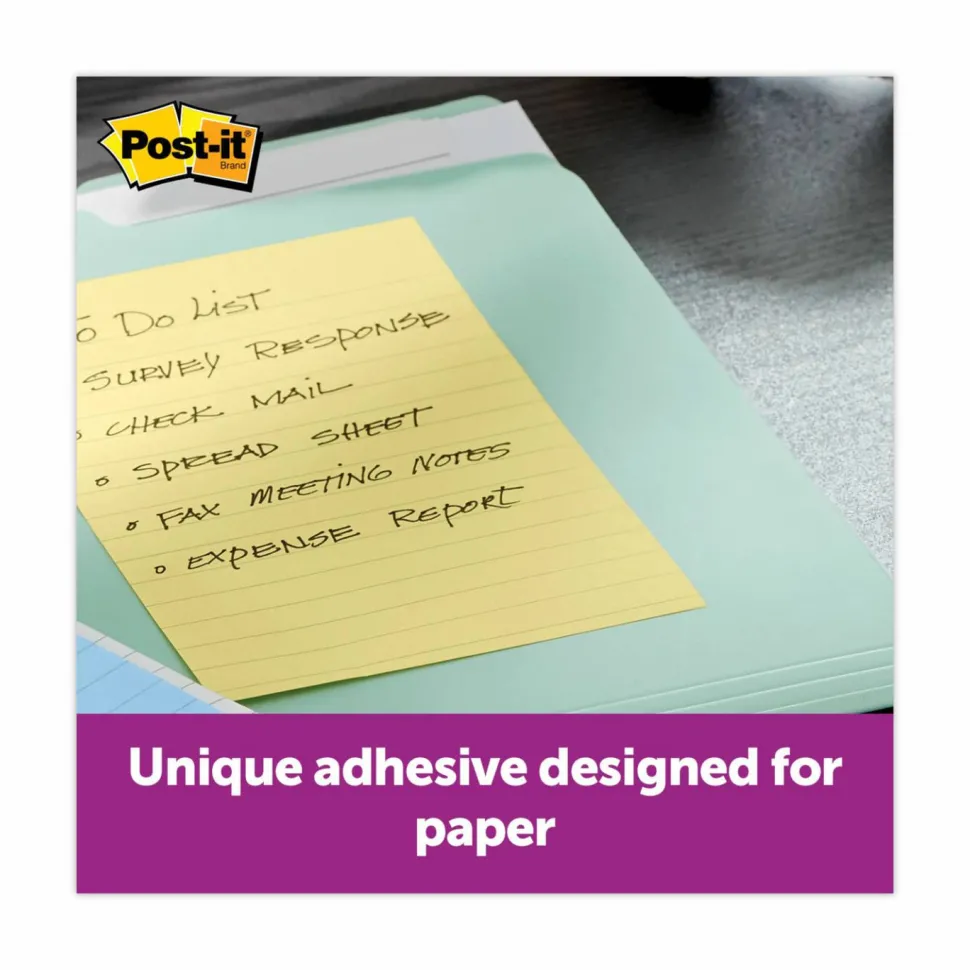 Post-it Notes, 4 x 6 in, 12 Lined Sticky Note Pads, 100 Sheets/Pad, School Supplies and Office Products, The Iconic Canary Yellow Note