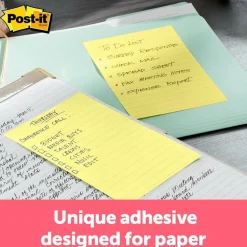 Post-it Notes, 4 x 6 in, 12 Lined Sticky Note Pads, 100 Sheets/Pad, School Supplies and Office Products, The Iconic Canary Yellow Note