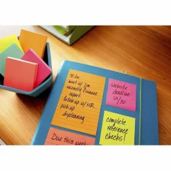 Post-it Notes, 3 x 3 in, 6 Lined Sticky Note Pads, 100 Sheets/Pad, Office Products, Notes for Vertical Surfaces and Monitors, Poptimistic