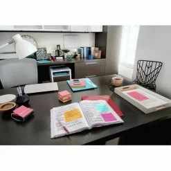 Post-it Notes, 3 x 3 in, 6 Lined Sticky Note Pads, 100 Sheets/Pad, Office Products, Notes for Vertical Surfaces and Monitors, Poptimistic