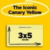 Post-it Notes, 3 x 5 in, 12 Sticky Note Pads, 100 Sheets/Pad, School Supplies and Office Products, The Iconic Canary Yellow
