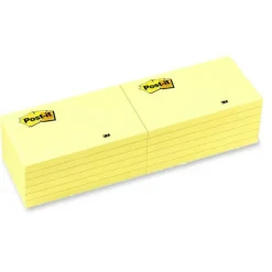 Post-it Notes, 3 x 5 in, 12 Sticky Note Pads, 100 Sheets/Pad, School Supplies and Office Products, The Iconic Canary Yellow