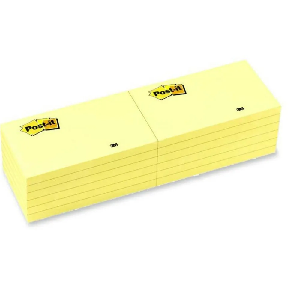 Post-it Notes, 3 x 5 in, 12 Sticky Note Pads, 100 Sheets/Pad, School Supplies and Office Products, The Iconic Canary Yellow