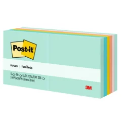 Post-it Notes, 3 x 3 in, 12 Sticky Note Pads, 100 Sheets/Pad, School Supplies and Office Products, Beachside Café