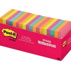 Post-it Notes, 3 x 3 in, 18 Sticky Note Pads, 100 Sheets/Pad, School Supplies and Office Products, Poptimistic