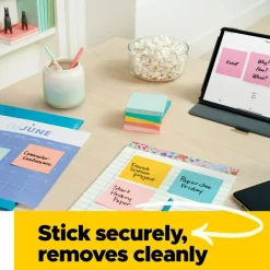Post-it Notes, 3 x 3 in, 18 Sticky Note Pads, 100 Sheets/Pad, School Supplies and Office Products, Poptimistic