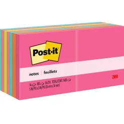 Post-it Notes, 3 x 3 in, 14 Sticky Note Pads, 100 Sheets/Pad, School Supplies and Office Products, Poptimistic