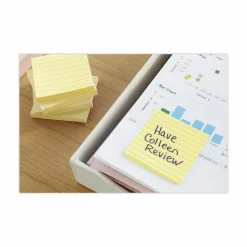 Post-it Original Lined Notes, Canary Yellow, 3