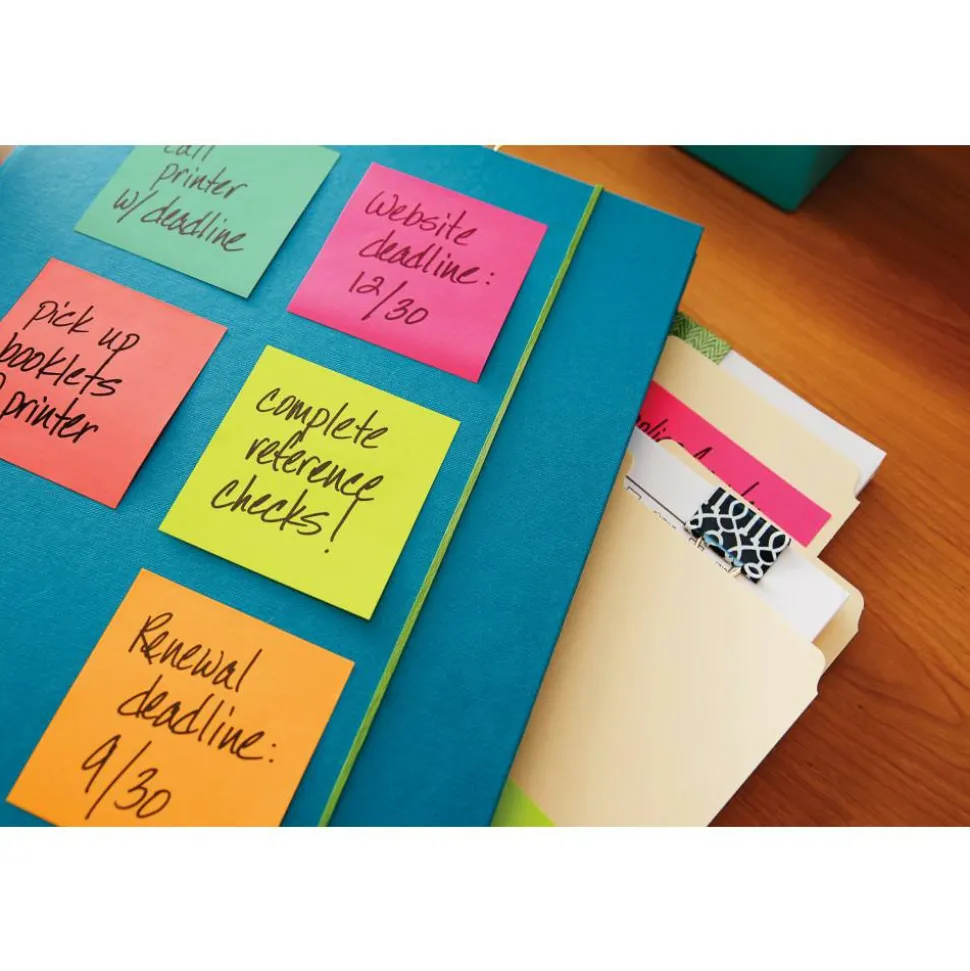 Post-it Pop Up Notes, 3 in x 3 in, 12 Pads, 100 Sheets/Pad, Clean Removal, School Supplies and Office Products, Sticky Notes for Vertical Surfaces