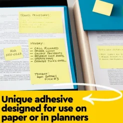 Post-it Pop Up Notes, 3 x 3 in, 12 Sticky Note Pads, 100 Sheets/Pad, Accordion Sticky Notes Works with Pop Up Dispenser, Beachside Café
