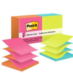 Post-it Pop Up Notes, 3 x 3 in, 12 Sticky Note Pads, 100 Sheets/Pad, School Supplies, Accordion Sticky Notes Works with Pop Up Dispenser, Poptimistic
