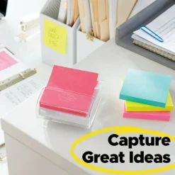 Post-it Pop Up Notes, 3 x 3 in, 12 Sticky Note Pads, 100 Sheets/Pad, School Supplies and Office Products, Accordion Sticky Notes, Beachside Café