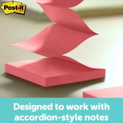 Post-it Pop Up Notes Dispenser, 3 in x 3 in, 1 Dispenser, 2 Pads, 45 Sheets/Pad, Black Base Clear Top, Sticky Notes Holder for Desk or Classroom