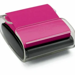 Post-it Pop Up Notes Dispenser, 3 in x 3 in, 1 Dispenser, 2 Pads, 45 Sheets/Pad, Black Base Clear Top, Sticky Notes Holder for Desk or Classroom
