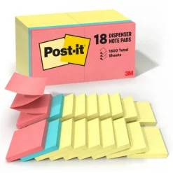 Post-it Pop Up Notes Value Pack, 18 Pads, 100 Sheets, 3 in x 3 in, Clean Removal, School Supplies & Office Products - R330144B