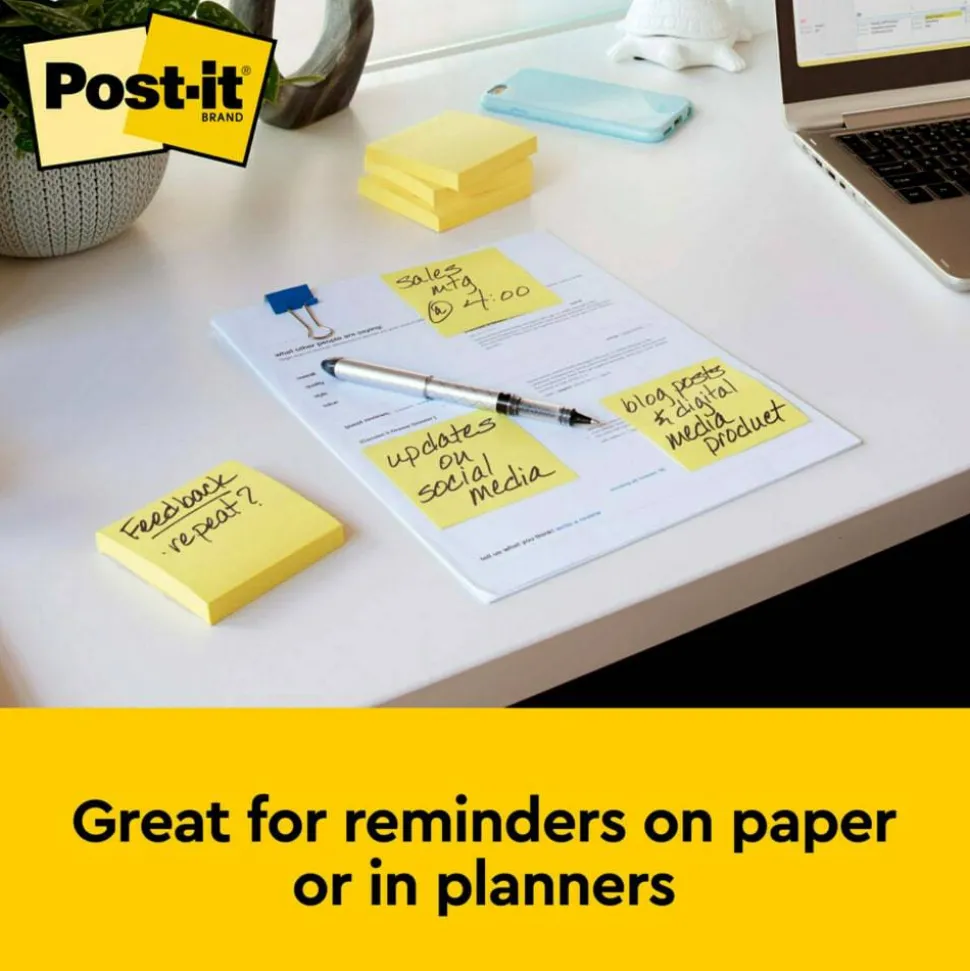 Post-it Pop Up Notes Value Pack, 18 Pads, 100 Sheets, 3 in x 3 in, Clean Removal, School Supplies & Office Products - R330144B