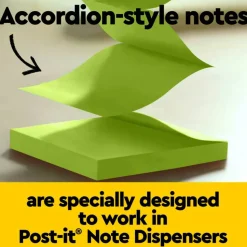 Post-it Pop-up Notes, 3 x 3 in, 12 Sticky Note Pads, 100 Sheets/Pad, School Supplies and Office Products, Accordion Sticky Notes, Floral Fantasy