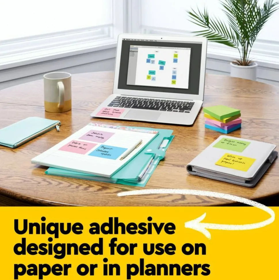 Post-it Pop-up Notes, 3 x 3 in, 12 Sticky Note Pads, 100 Sheets/Pad, School Supplies and Office Products, Accordion Sticky Notes, Floral Fantasy