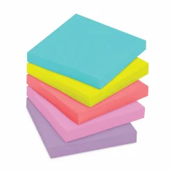 Post-it Super Sticky Notes, 3 x 3 in, 24 Bulk Sticky Note Pads, 70 Sheets/Pad, 2X the Sticking Power, School Supplies, Supernova Neons