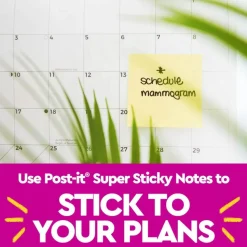 Post-it Super Sticky Notes, 24 Pads, 90 Sheets, 3 in x 3 in, 2x Sticking Power, School Supplies & Office Products - 65424SSCP