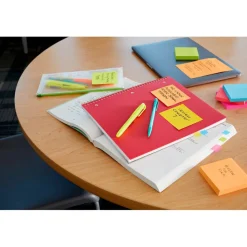 Post-it Super Sticky Notes, 3 x 3 in, 12 Sticky Note Pads, 2X the Sticking Power, School Supplies and Office Products, Supernova Neons
