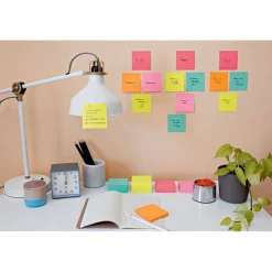 Post-it Super Sticky Notes, 3 x 3 in, 12 Sticky Note Pads, 2X the Sticking Power, School Supplies and Office Products, Supernova Neons