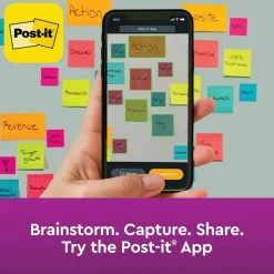 Post-it Super Sticky Notes, 3 in x 3 in, 24 Pads, 70 Sheets/Pad, 2x the Sticking Power, School and Office Supplies, Energy Boost Collection