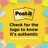 Post-it Super Sticky Notes, 1.88 x 1.88 in, 8 Mini Sticky Note Pads, 90 Sheets/Pad, 2X the Sticking Power, School Supplies, Supernova Neons
