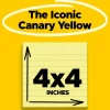 Post-it Super Sticky Notes, 4 x 4 in, 6 Lined Sticky Note Pads, 90 Sheets/Pad, 2X the Sticking Power, School and Office Supplies, Canary Yellow