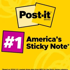 Post-it Super Sticky Notes, 6 Pads, 90 Sheets, 4 in x 4 in, 2x Sticking Power, School Supplies & Office Products - 6756SSMIA