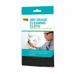 Post-it Dry Erase Clean Cloth, Defcloth, 10 5/8" x 10 5/8", Gray