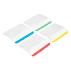 Post-it Durable Tabs, 2 in. x 1.5 in. Pack of 24 Tabs, Beige, Green, Red, Canary Yellow