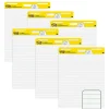 Post-it Easel Pads, 25 in x 30 in, 6 Pads, 30 Sheets/Pad, 30 Sheets/Pad, Lined, Great for Virtual Teachers and Students, White