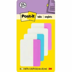 Post-it Filing Tabs, 2 in. x 1.5 in., Pack of 24 Tabs